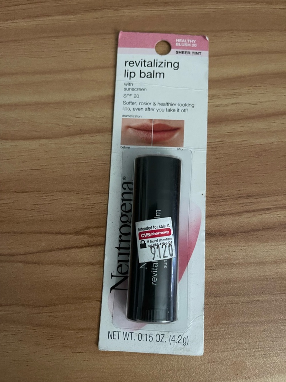 Neutrogena Revitalizing Tinted Lip Balm, SPF 20, Healthy Blush 20